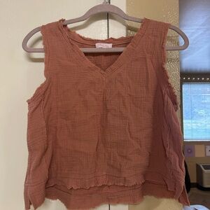 Women's Sleeveless Top in Rust by Pink Lily